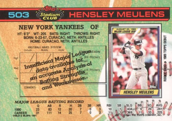 Hensley Meulens  baseball card collectible - Main Image 2