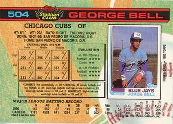 George Bell  baseball card collectible - Main Image 2