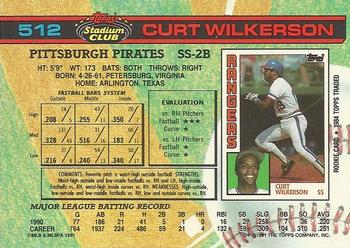 Curt Wilkerson  baseball card collectible - Main Image 2