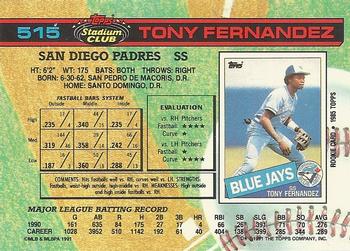 Tony Fernandez  baseball card collectible - Main Image 2