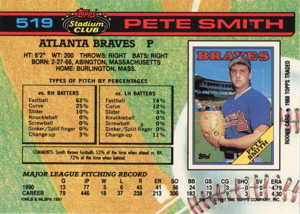 Pete Smith  baseball card collectible - Main Image 2