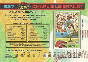 Charlie Leibrandt  baseball card collectible - Main Image 2