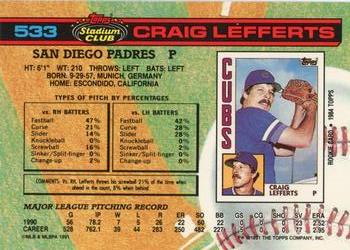 Craig Lefferts  baseball card collectible - Main Image 2