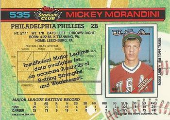 Mickey Morandini  baseball card collectible - Main Image 2