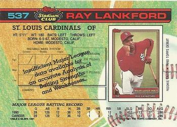 Ray Lankford  baseball card collectible - Main Image 2