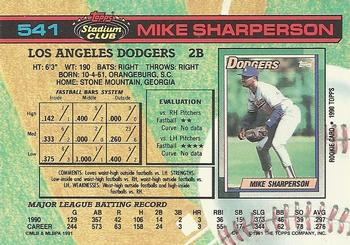 Mike Sharperson  baseball card collectible - Main Image 2