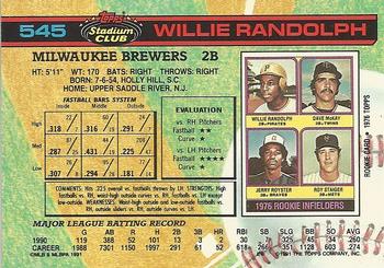 Willie Randolph  baseball card collectible - Main Image 2