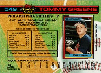Tommy Greene  baseball card collectible - Main Image 2