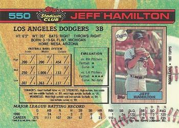 Jeff Hamilton  baseball card collectible - Main Image 2