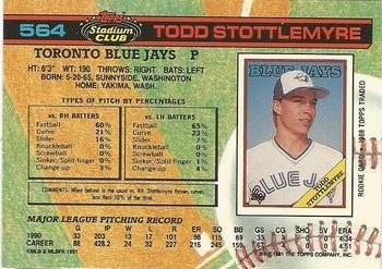 Todd Stottlemyre  baseball card collectible - Main Image 2