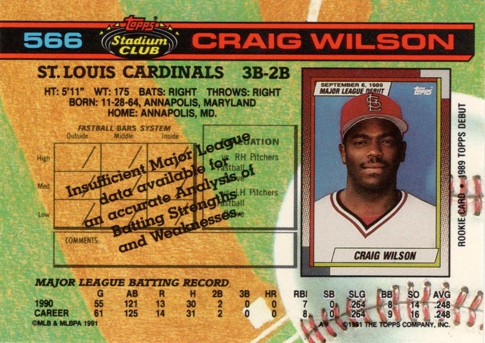 Craig Wilson  baseball card collectible - Main Image 2