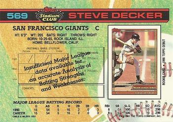 Steve Decker  baseball card collectible - Main Image 2