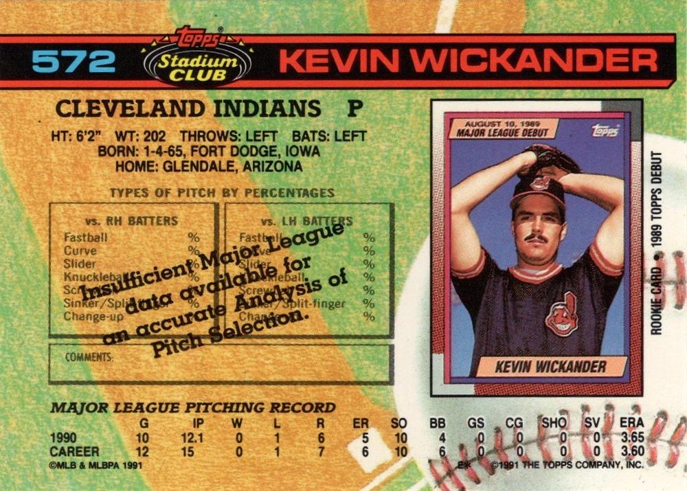 Kevin Wickander  baseball card collectible - Main Image 2