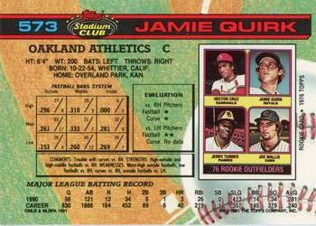 Jamie Quirk  baseball card collectible - Main Image 2