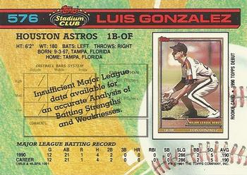 Luis Gonzalez  baseball card collectible - Main Image 2