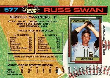 Russ Swan  baseball card collectible - Main Image 2