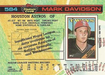 Mark Davidson  baseball card collectible - Main Image 2