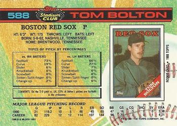 Tom Bolton  baseball card collectible - Main Image 2