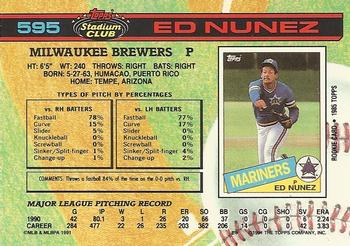 Ed Nunez  baseball card collectible - Main Image 2