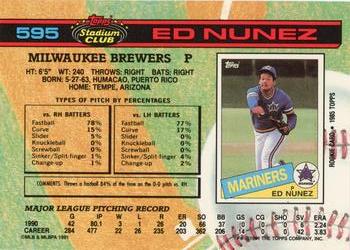 Ed Nunez  baseball card collectible - Main Image 2