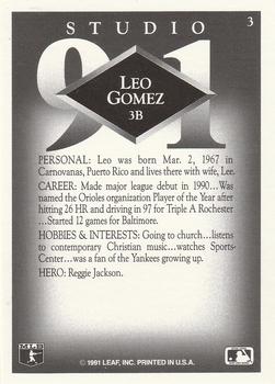 Leo Gomez  baseball card collectible - Main Image 2