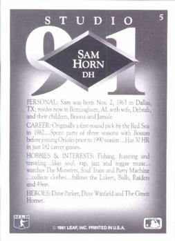 Sam Horn  baseball card collectible - Main Image 2