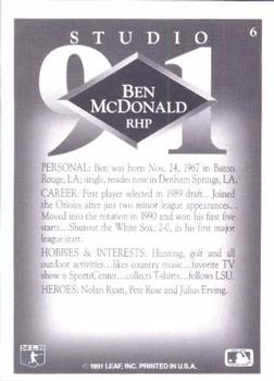 Ben McDonald  baseball card collectible - Main Image 2