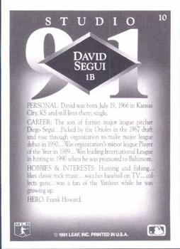 David Segui  baseball card collectible - Main Image 2