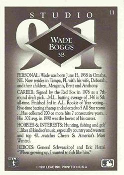 Wade Boggs  baseball card collectible - Main Image 2