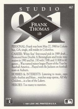 Frank Thomas  baseball card collectible - Main Image 2