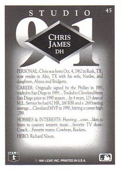 Chris James  baseball card collectible - Main Image 2