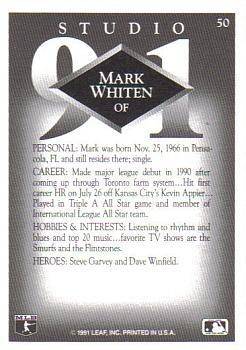 Mark Whiten  baseball card collectible - Main Image 2