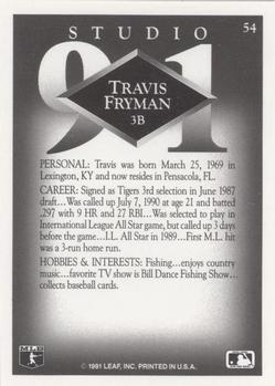 Travis Fryman  baseball card collectible - Main Image 2
