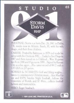 Storm Davis  baseball card collectible - Main Image 2