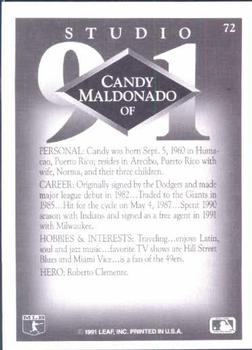 Candy Maldonado  baseball card collectible - Main Image 2