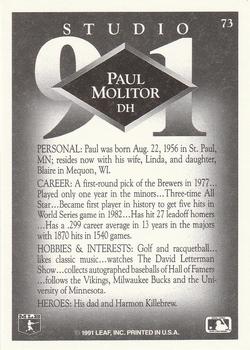 Paul Molitor  baseball card collectible - Main Image 2