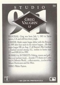 Greg Vaughn  baseball card collectible - Main Image 2