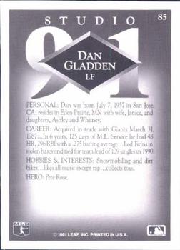 Dan Gladden  baseball card collectible - Main Image 2