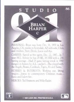 Brian Harper  baseball card collectible - Main Image 2