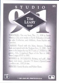 Tim Leary  baseball card collectible - Main Image 2