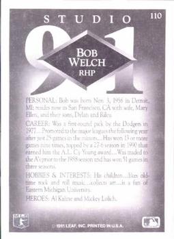 Bob Welch  baseball card collectible - Main Image 2