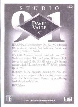 David Valle  baseball card collectible - Main Image 2