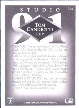 Tom Candiotti  baseball card collectible - Main Image 2