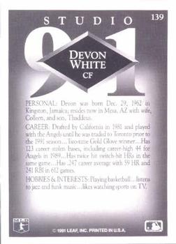 Devon White  baseball card collectible - Main Image 2