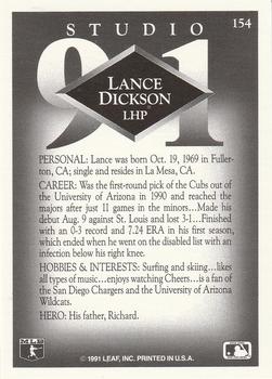 Lance Dickson  baseball card collectible - Main Image 2