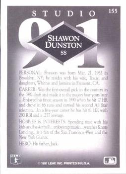 Shawon Dunston  baseball card collectible - Main Image 2