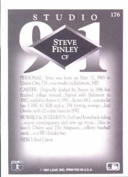 Steve Finley  baseball card collectible - Main Image 2
