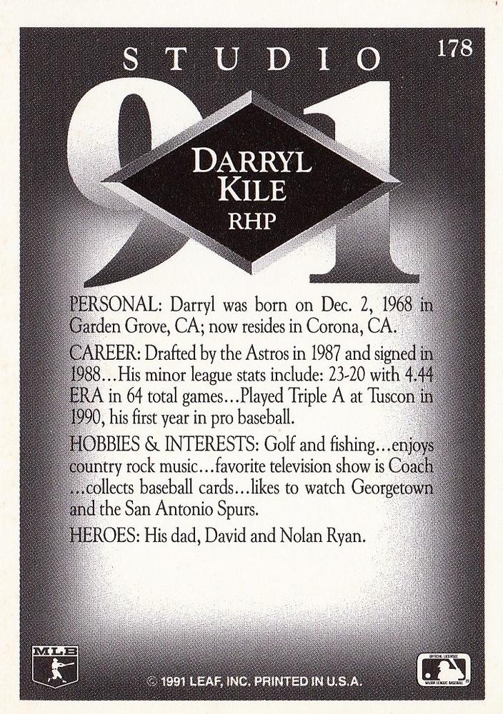Darryl Kile  baseball card collectible - Main Image 2