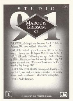 Marquis Grissom  baseball card collectible - Main Image 2