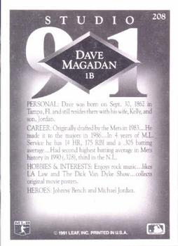 Dave Magadan  baseball card collectible - Main Image 2
